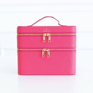 Hollis Hot Pink Glamour Stack Makeup Bag